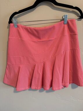 IBKUL golf, tennis or Pickleball skirt in red and white check